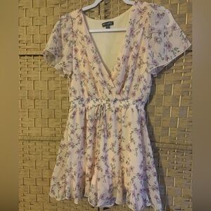 Ava & Yelly Floral Pink Romper